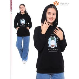 Фотография Худи женское WH17086 black р.48-56 "Samo" недорого оптом от прямого поставщика