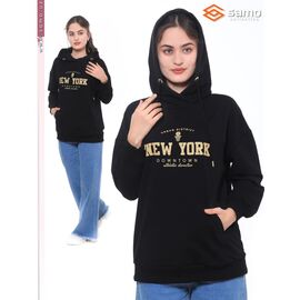 Фотография Худи женское WH17086-1 black р.48-56 "Samo" недорого оптом от прямого поставщика