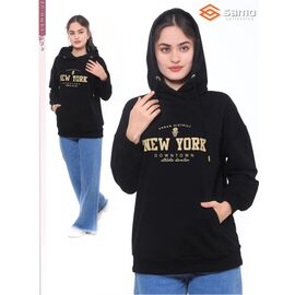 Фотография Худи женское WH17086-2 black р.48-56 "Samo" недорого оптом от прямого поставщика
