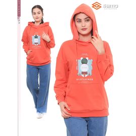 Худі жіноче WH17086-2 orange р.48-56 "Samo" недорого оптом від прямого постачальника