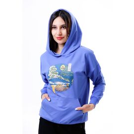 Фотография Худи женское 2208 l.blue р.44-52 "Samo" недорого оптом от прямого поставщика