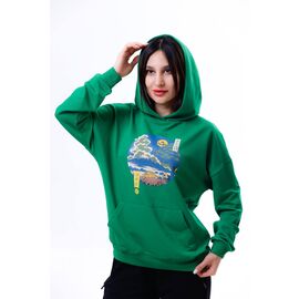 Фотография Худи женское 22008 green р.44-52 "Samo" недорого оптом от прямого поставщика