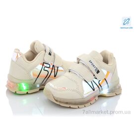 Фотография Кроссовки детские модные Весна/осень ALC032-38 LED (8 пар р.21-26) "SANLIN" недорого оптом от прямого поставщика