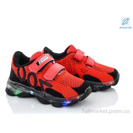 Фотография Кроссовки детские модные Весна/осень ALC019-12 LED (8 пар р.21-26) "SANLIN" недорого оптом от прямого поставщика