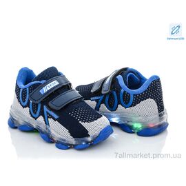 Фотография Кроссовки детские модные Весна/осень ALC019-2 LED (8 пар р.21-26) "SANLIN" недорого оптом от прямого поставщика