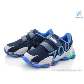 Фотография Кроссовки детские модные Весна/осень ALB019-2 LED (8 пар р.25-30) "SANLIN" недорого оптом от прямого поставщика