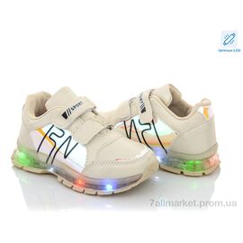 Фотография Кроссовки детские модные Весна/осень ALB032-38 LED (8 пар р.25-30) "SANLIN" недорого оптом от прямого поставщика