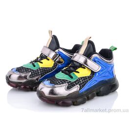 Фотография Кроссовки детские модные Весна/осень AFB832 blue (10 пар р.27-31) "SANLIN" недорого оптом от прямого поставщика