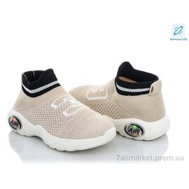 Фотография Кроссовки детские модные Лето AW967 beige LED (10 пар р.22-26) "SANLIN" недорого оптом от прямого поставщика