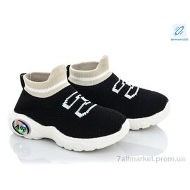 Фотография Кроссовки детские модные Лето AW967 black LED (10 пар р.22-26) "SANLIN" недорого оптом от прямого поставщика