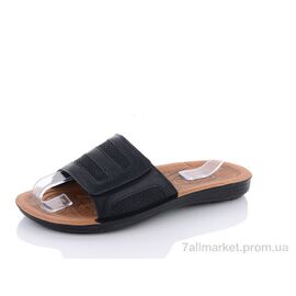 Шльопанці чоловічі пляжні Літо 1005Ш black (12 пар р.41-45) "SANLIN" недорого оптом від прямого постачальника