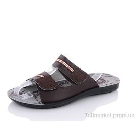 Шльопанці чоловічі пляжні Літо T6055Ш brown (12 пар р.41-45) "SANLIN" недорого оптом від прямого постачальника