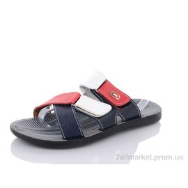 Шльопанці чоловічі пляжні Літо 44Ш blue-white (12 пар р.41-45) "SANLIN" недорого оптом від прямого постачальника
