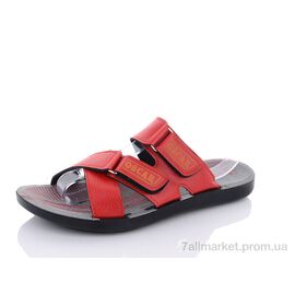 Фотография Шлепки мужские пляжные Лето 44Ш red (12 пар р.41-45) "SANLIN" недорого оптом от прямого поставщика