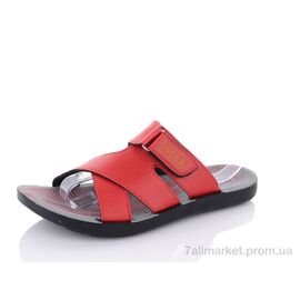 Фотография Шлепки мужские пляжные Лето 34Ш red (12 пар р.41-45) "SANLIN" недорого оптом от прямого поставщика