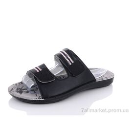 Фотография Шлепки мужские пляжные Лето T6055Ш black (12 пар р.41-45) "SANLIN" недорого оптом от прямого поставщика