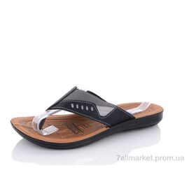 Фотография Шлепки мужские пляжные Лето E2105B black (12 пар р.41-45) "SANLIN" недорого оптом от прямого поставщика