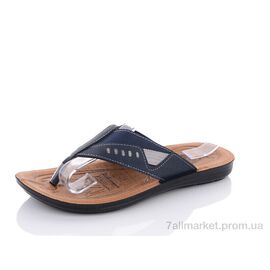 Фотография Шлепки мужские пляжные Лето E2105Ш blue (12 пар р.41-45) "SANLIN" недорого оптом от прямого поставщика