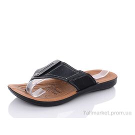 Фотография Шлепки мужские пляжные Лето E3105B black (12 пар р.41-45) "SANLIN" недорого оптом от прямого поставщика