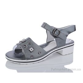 Фотография Босоножки детские летние Лето 5-7660 (16 пар р.32-37) "SANLIN" недорого оптом от прямого поставщика