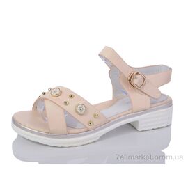 Фотография Босоножки детские летние Лето 2-7560 (16 пар р.32-37) "SANLIN" недорого оптом от прямого поставщика