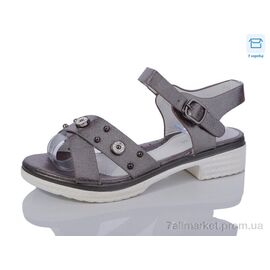 Фотография Босоножки детские летние Лето 5-7560 bronze (16 пар р.32-37) "SANLIN" недорого оптом от прямого поставщика