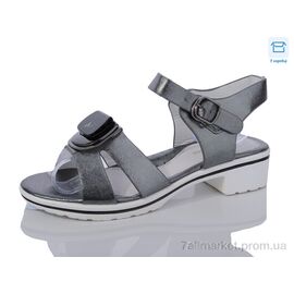 Фотография Босоножки детские летние Лето 5-2660 gun (16 пар р.32-37) "SANLIN" недорого оптом от прямого поставщика