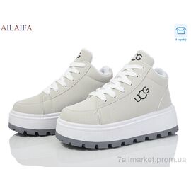 Черевики жіночі стильні Зима CM20 grey (8 пар р.36-41) "Ailaifa" недорого оптом від прямого постачальника