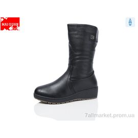 Чоботи жіночі зручні Зима B301-2 (8 пар р.37-42) "Maiguan" недорого оптом від прямого постачальника