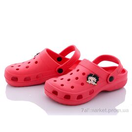 Фотография Кроксы детские летние Лето SV017 красный (6 пар р.30-35) "SANLIN 2" недорого оптом от прямого поставщика