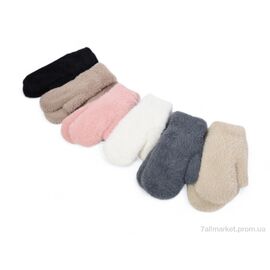 Фотография Варежки детские Зима 5823 mix (12 шт. р.сетка 7-9) "KUINH" недорого оптом от прямого поставщика