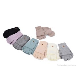 Фотография Варежки для женщин Зима 3852 mix (12 шт. р.сетка 6,5-8,5) "KUINH" недорого оптом от прямого поставщика