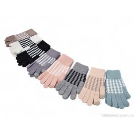 Фотография Перчатки для детей Зима 5814 mix (12 шт. р.сетка 6,5-8,5) "KUINH" недорого оптом от прямого поставщика