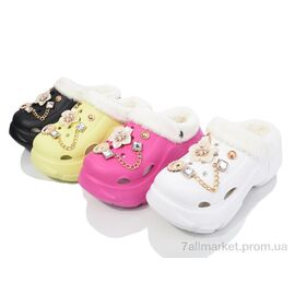 Крокси жіночі літні Зима 6590 mix (12 пар р.36-41) "SANLIN 2" недорого оптом від прямого постачальника