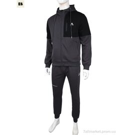 Спортивний костюм чоловічий Весна/осінь 3838-07-2 grey (5 шт. р.сіткаL-4XL) "BIG" недорого оптом від прямого постачальника