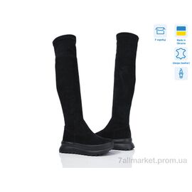 Ботфорти жіночі Весна/осінь 93-1 чорний з. (6 пар р.36-41) "Mona Lisa" недорого оптом від прямого постачальника