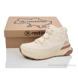 Черевики жіночі стильні Весна/осінь HWZ24393 beige (8 пар р.36-41) "Restime" недорого оптом від прямого постачальника