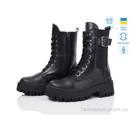 Черевики жіночі стильні Зима 528 чорний к. (6 пар р.36-41) "Mona Lisa" недорого оптом від прямого постачальника