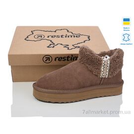 Уггі жіночі утеплені Зима YWZ24450 capuccino (8 пар р.36-41) "Restime" недорого оптом від прямого постачальника