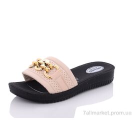 Шльопанці жіночі полегшені Літо 08-067 бежевий (6 пар р.37-41) "Sali-2" недорого оптом від прямого постачальника