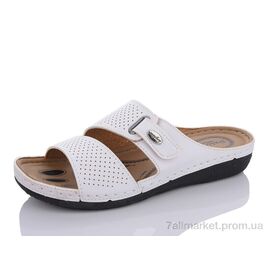 Фотография Шлепки женские облегченные Лето 1409 white (6 пар р.40-43) "Sali-2" недорого оптом от прямого поставщика