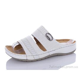 Фотография Шлепки женские облегченные Лето 02-040 білий (6 пар р.37-41) "Sali-2" недорого оптом от прямого поставщика