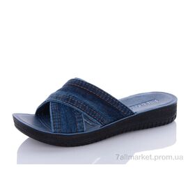 Фотография Шлепки женские облегченные Лето 01-067 синій (6 пар р.37-41) "Sali-2" недорого оптом от прямого поставщика