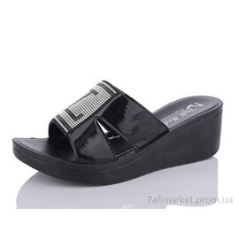 Фотография Шлепки женские облегченные Лето 0970C black (6 пар р.36-40) "Sali-2" недорого оптом от прямого поставщика