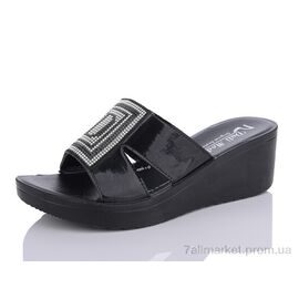 Фотография Шлепки женские облегченные Лето 0970A black (6 пар р.36-40) "Sali-2" недорого оптом от прямого поставщика