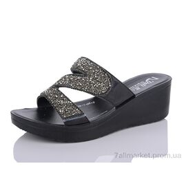 Фотография Шлепки женские облегченные Лето 0980 black (6 пар р.36-40) "Sali-2" недорого оптом от прямого поставщика