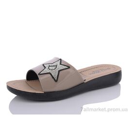 Фотография Шлепки женские облегченные Лето 8150 brown (6 пар р.36-40) "Sali-2" недорого оптом от прямого поставщика