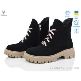 Черевики жіночі стильні Зима 27216VL ч.з. A4беж. зима (6 пар р.36-40) "Viscala" недорого оптом від прямого постачальника