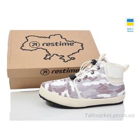 Кросівки жіночі модні Весна/осінь HWZ24381 beige military (8 пар р.36-41) "Restime" недорого оптом від прямого постачальника