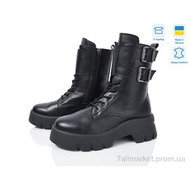 Черевики жіночі стильні Весна/осінь 7078  чорний к. (6 пар р.36-40) "A.N.I.One" недорого оптом від прямого постачальника